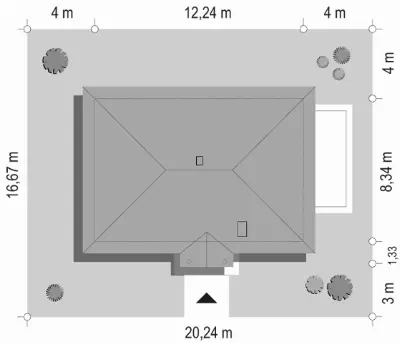 Kropka — plan sytuacyjny 1 (odbicie lustrzane)