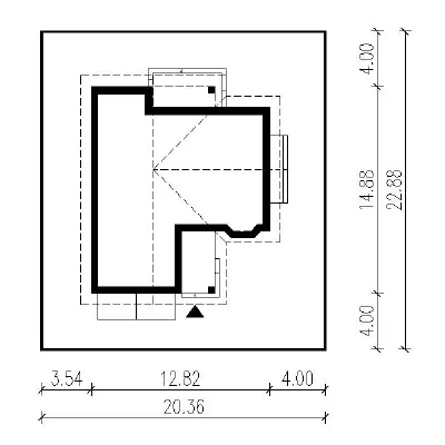 Letni wieczór — plan sytuacyjny 1 (odbicie lustrzane)
