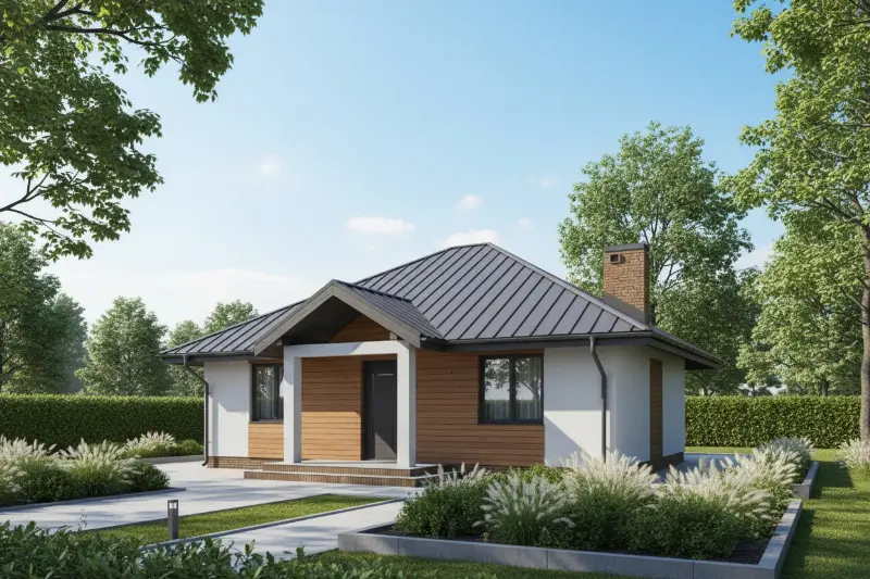 Projekt domu Lilie i piwonie - wariant IV — wizualizacja