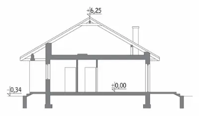 Lubiany - wariant IV — przekroje 1 (odbicie lustrzane)