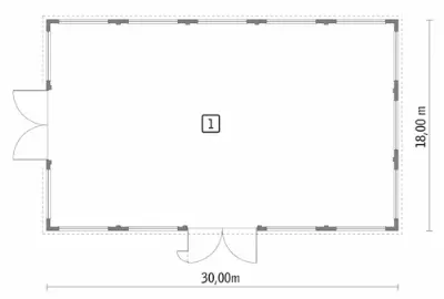 Magazyn PMC10 — rzuty kondygnacji 1
