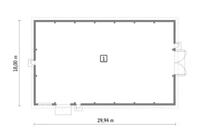 Magazyn PMC22 — rzuty kondygnacji 1 (odbicie lustrzane)
