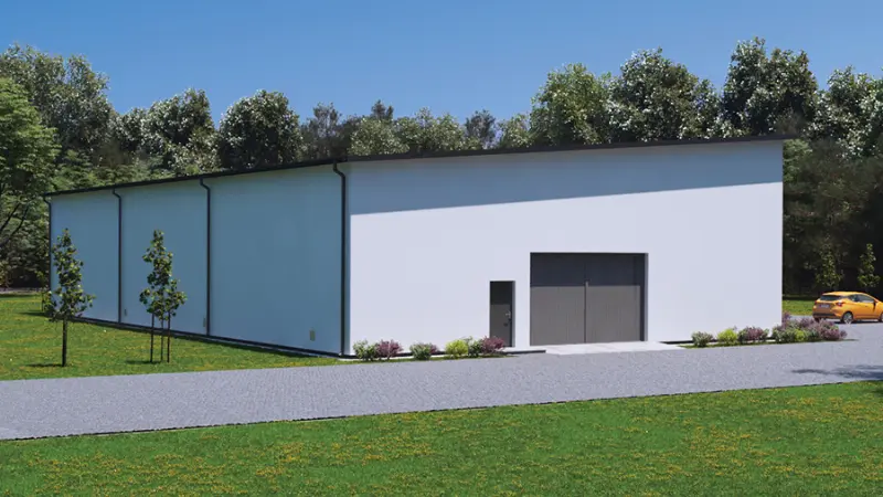 Projekt domu Magazyn PMC22 — wizualizacja