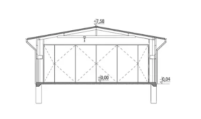 Magazyn (w konstrukcji stalowej) PMC20St — przekroje 1