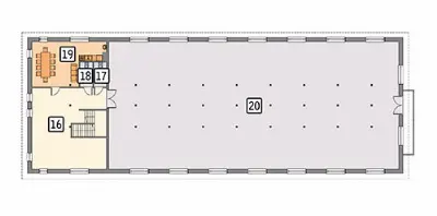 Magazyn z częścią socjalno-biurową PMC09 — rzuty kondygnacji 3 (odbicie lustrzane)
