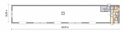 Magazyn z pomieszczeniami pomocniczymi PMC03 — rzuty kondygnacji 1 (odbicie lustrzane)