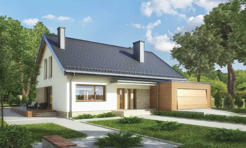Projekt domu Magiczny świat — wizualizacja