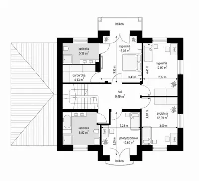 Magnat 2 — rzuty kondygnacji 2