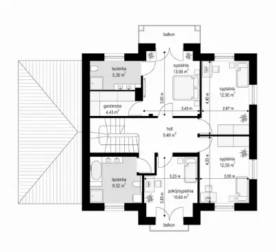 Magnat 3 — rzuty kondygnacji 2