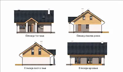 Majowy - wariant I — elewacje 1 (odbicie lustrzane)