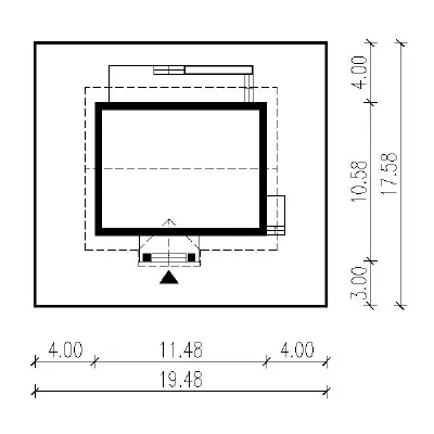 Majowy - wariant II — plan sytuacyjny 1 (odbicie lustrzane)