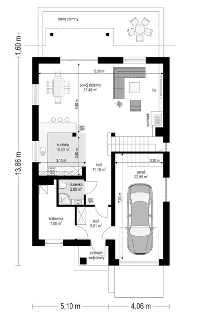 Mewa — rzuty kondygnacji 1