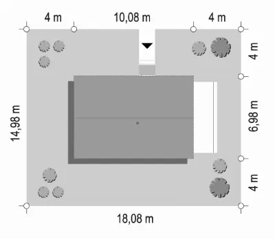 MG 3 wariant 18 — plan sytuacyjny 1 (odbicie lustrzane)