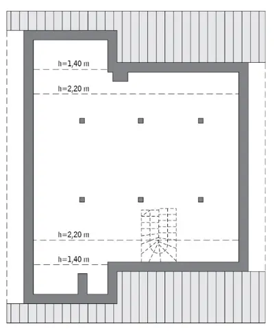 Miarodajny - wariant I — rzuty kondygnacji 2