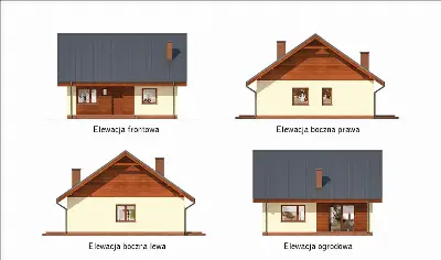 Miarodajny - wariant VII — elewacje 1 (odbicie lustrzane)