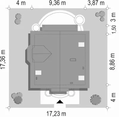 Michalina — plan sytuacyjny 1 (odbicie lustrzane)