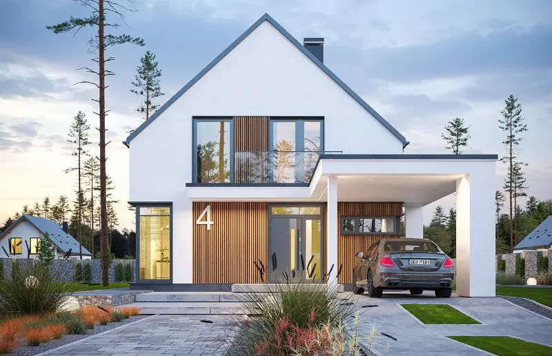 Projekt domu Miejski 4 — wizualizacja