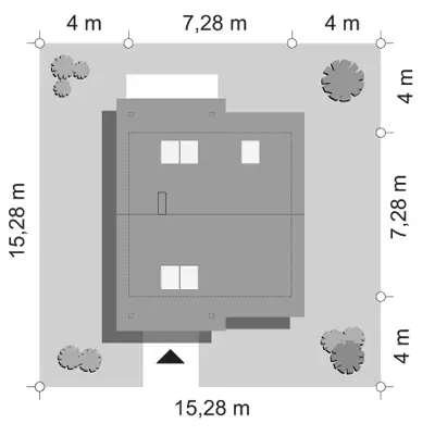 Mikrus — plan sytuacyjny 1 (odbicie lustrzane)