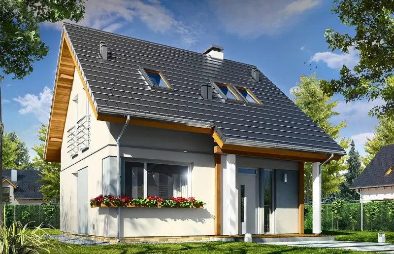 Projekt domu Mikrus — wizualizacja
