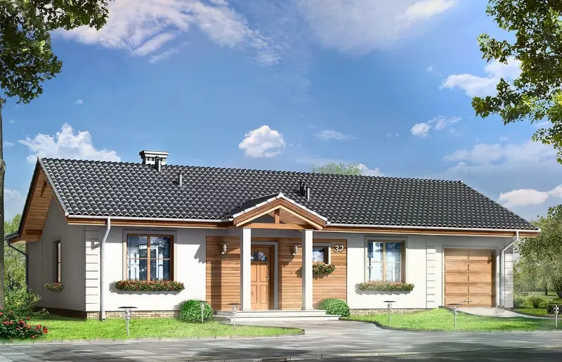 Projekt domu Miluś — wizualizacja