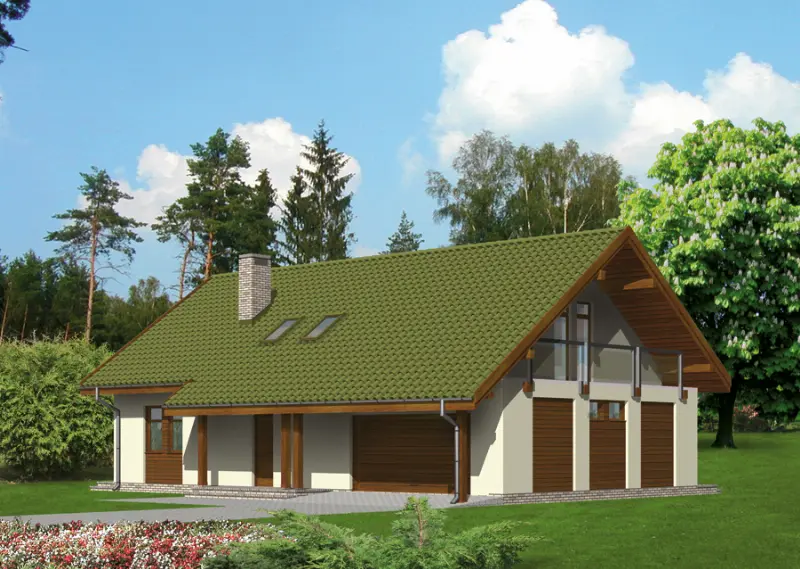 Projekt domu Miły dzień - wariant I — wizualizacja