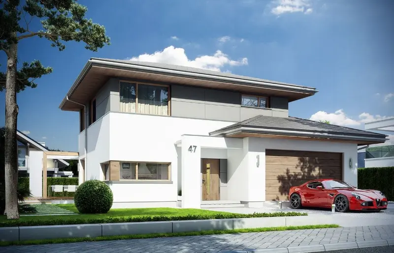 Projekt domu Modena — wizualizacja