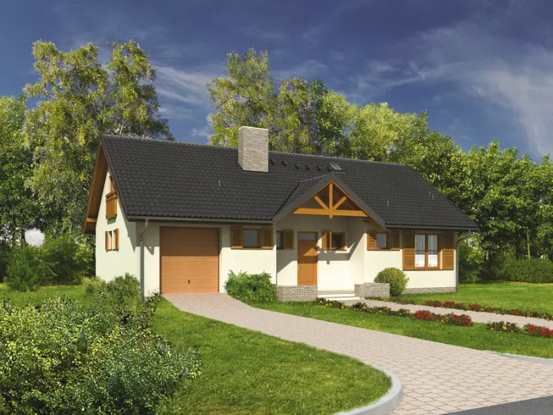Projekt domu Moje miejsce - wariant II — wizualizacja