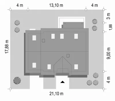 Narcyz 3 — plan sytuacyjny 1 (odbicie lustrzane)