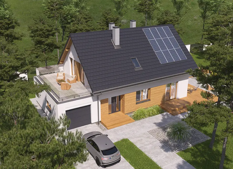 Projekt domu Nasz pomysł — wizualizacja