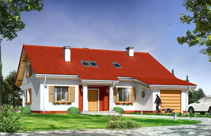 Projekt domu Nektarynka — wizualizacja