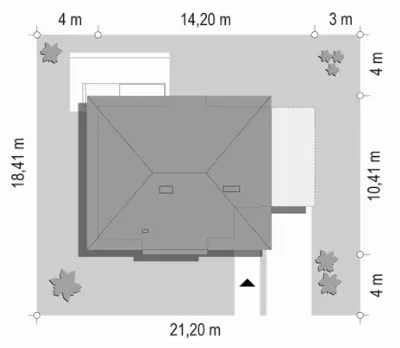 Nieduży — plan sytuacyjny 1 (odbicie lustrzane)