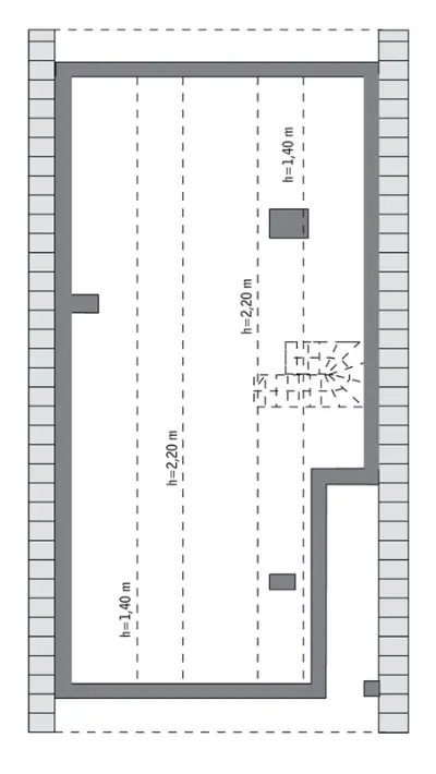 Nieodzowny - wariant I — rzuty kondygnacji 2 (odbicie lustrzane)
