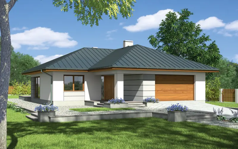 Projekt domu Niezależny — wizualizacja