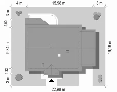 Niezapominajka z garażem — plan sytuacyjny 1