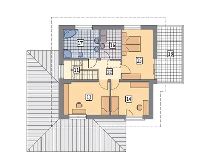Niezastąpiony — rzuty kondygnacji 2 (odbicie lustrzane)