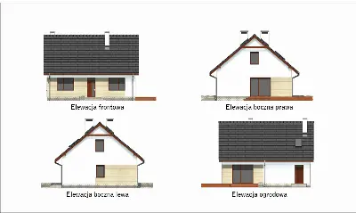 Niezawodny - wariant I — elewacje 1 (odbicie lustrzane)