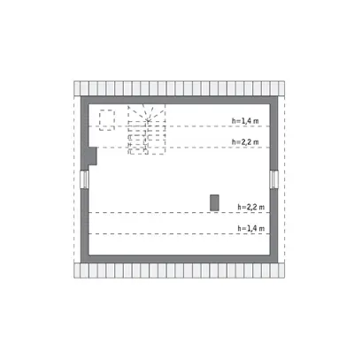 Niezawodny - wariant I — rzuty kondygnacji 2 (odbicie lustrzane)