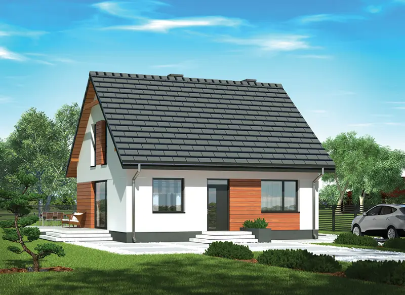 Projekt domu Niezawodny - wariant IV — wizualizacja