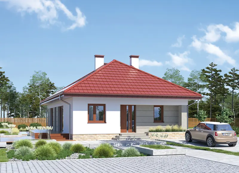 Projekt domu Od serca - wariant IV — wizualizacja