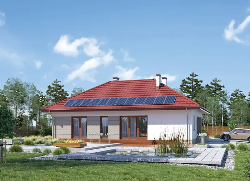 Projekt domu Od serca - wariant IV (aranżacja 1) — wizualizacja