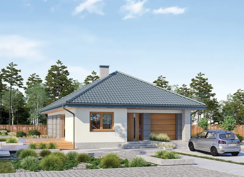 Projekt domu Od serca — wizualizacja