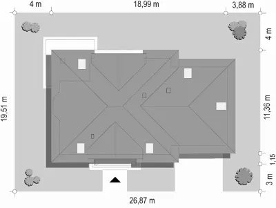 Ofelia — plan sytuacyjny 1 (odbicie lustrzane)