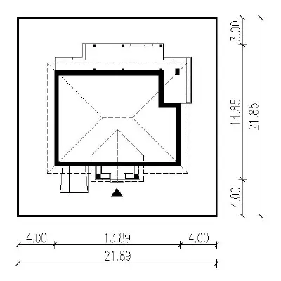 Ogród o zmierzchu - wariant I — plan sytuacyjny 1 (odbicie lustrzane)