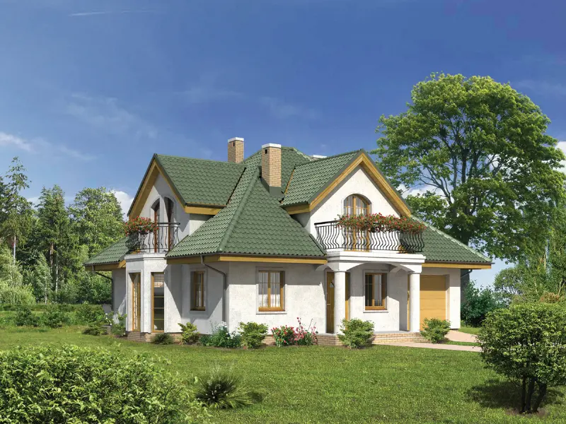 Projekt domu Ogród o zmierzchu — wizualizacja