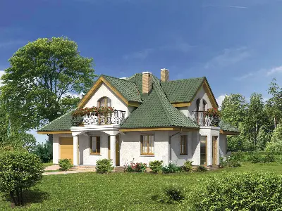 Ogród o zmierzchu — wizualizacje 1 (odbicie lustrzane)