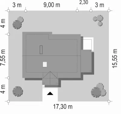 Okruszek — plan sytuacyjny 1