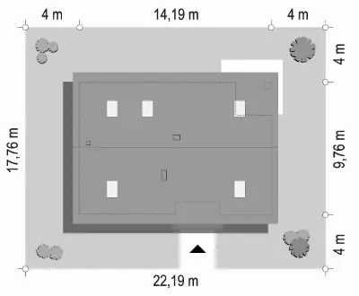 Oliwka 2 — plan sytuacyjny 1 (odbicie lustrzane)