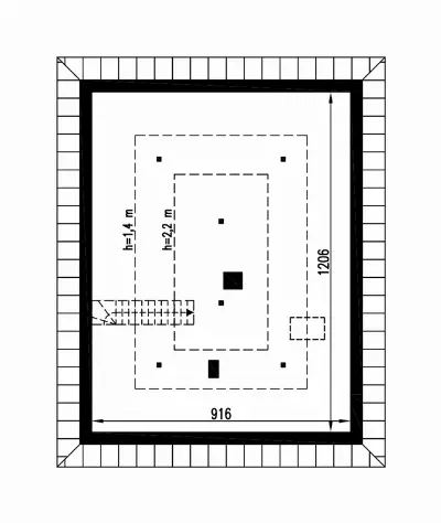 Opcjonalny - wariant I — rzuty kondygnacji 2 (odbicie lustrzane)