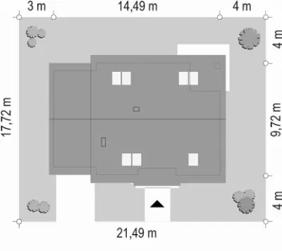 Optymalny 2 — plan sytuacyjny 1 (odbicie lustrzane)