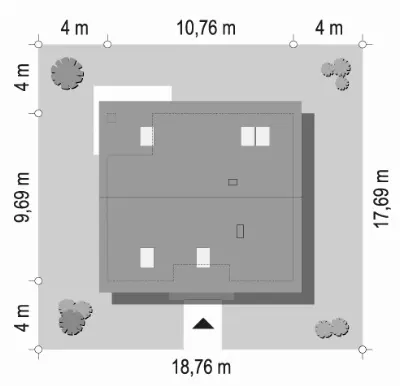Optymalny wariant B — plan sytuacyjny 1